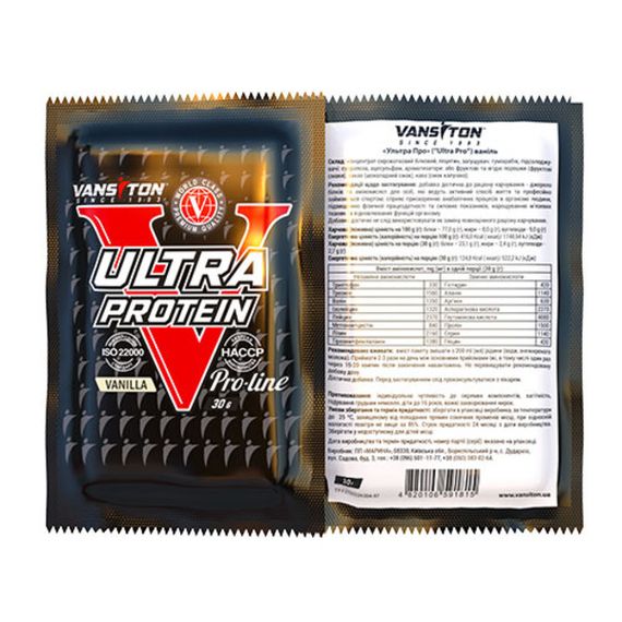 Протеїн Vansiton Ultra Protein 30 г Ваніль | Зображення 1