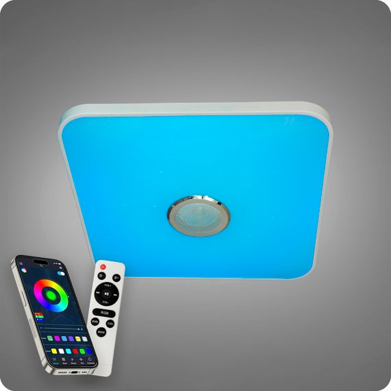 Люстра світлодіодна 517 Dlight RGB з пультом і  колонкою 80Вт Білий (02164) | Зображення 2