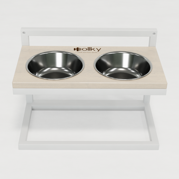 Миски на регулируемой подставке для средних собак Hollky Flex M (2 × 0.85 л) FM-422530-WHWH | Зображення 5