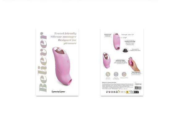 Вакуумный клиторальный стимулятор Love To Love BELIEVER – PINK PASSION sexstyle | Зображення 5