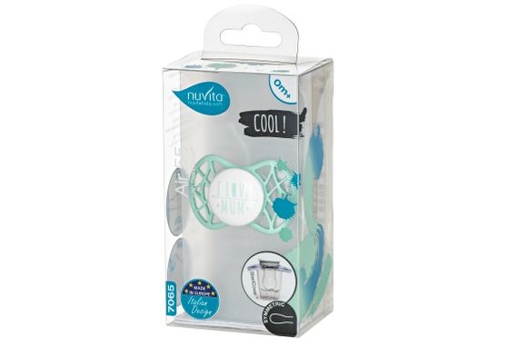 Пустышка симметрическая Nuvita NV7065 Air55 Cool 0m+ &quot;I LOVE MUM&quot; мятная (NV7065SG) | Зображення 2