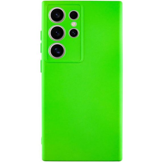 Чохол TPU GETMAN Liquid Silk Full Camera для Samsung Galaxy S24 Ultra Салатовий / Neon Green