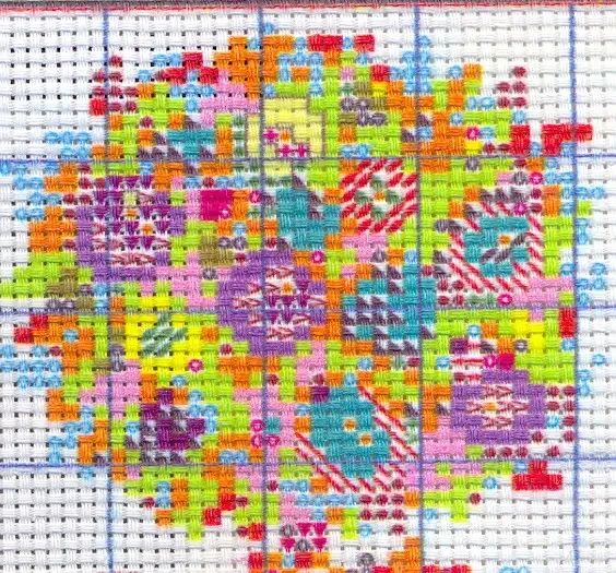 Набір для вишивання за нанесеною на канву схемою "Colorful rich tree". AIDA 14CT printed, 17*31 см | Зображення 6