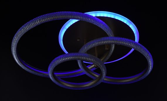 Люстра світлодіодна стельова LED світильник для квартири на стелю лед 26325 Золото 16х37х50 см. | Зображення 6