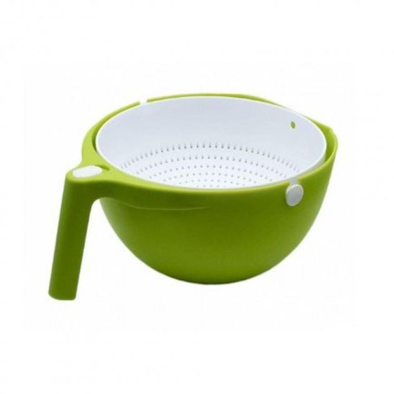 Универсальная миска – дуршлаг Mesh Strainer Drain Basket ∙ Хозяйственная силиконовая корзина со сливом 2в1 | Зображення 2