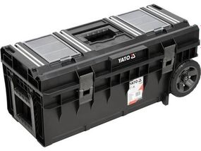 Ящик для инструментив YATO Польша, з 2 органайзерами, 793х385х322 мм, на 2 колесах, пластиковий корпус