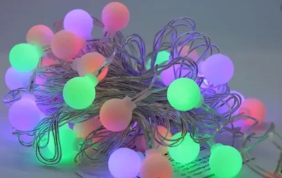 Світлодіодна гірлянда Білі Кульки 40шт 6м 220V Мікс