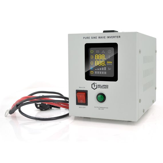 ДБЖ з правильною синусоїдою Europower PSW-EPW500TW12 (300 Вт) 5/10А, під зовнішню АКБ 12В , Q4 (300*198*235) 4,25 кг (235*145*180) | Зображення 1