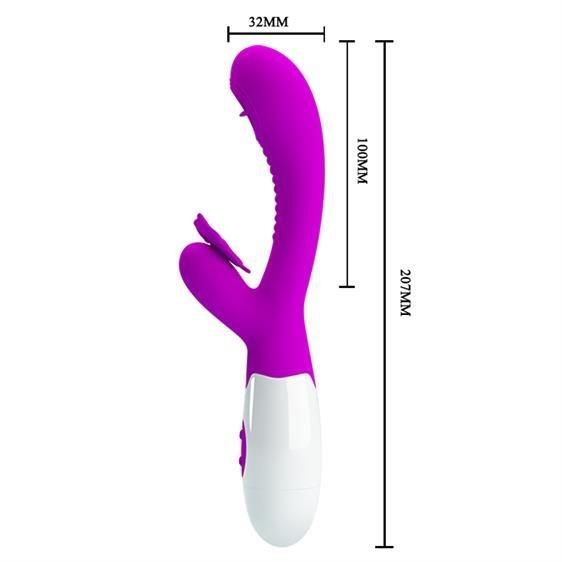 Вібратор - Pretty Love Moth Clitoris Vibrator Purple Sex Aura | Зображення 4