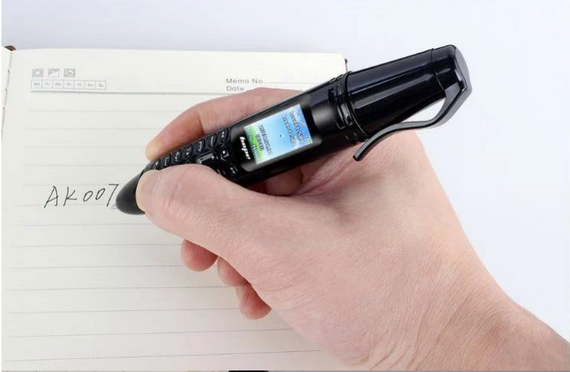 Ручка мобильный телефон портативный с камерою 0.08 MP і Bluetooth AK 007 (Черный) (код: SKU-1204489208) | Зображення 5