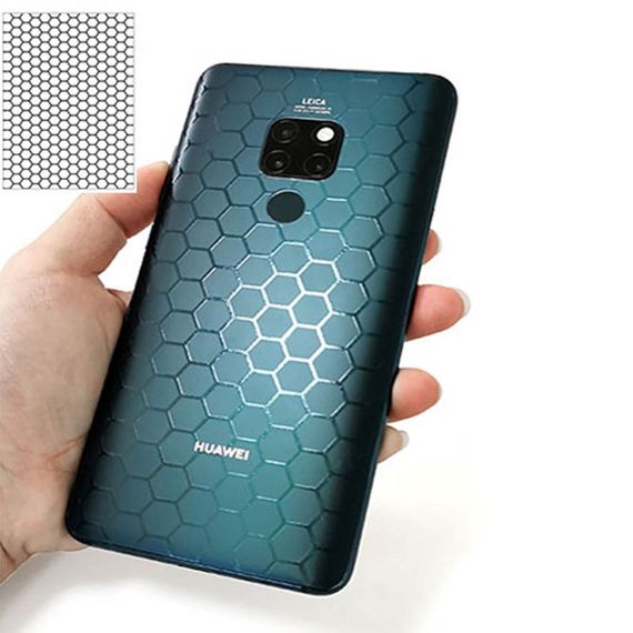 Расходник Back Transparent защитная гидрогелевая пленка SKLO (упаковка 10 шт.) Прозрачный / Соты | Зображення 1