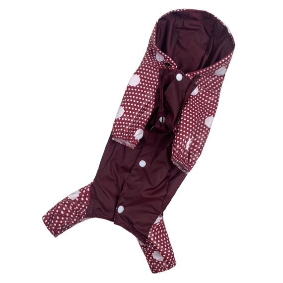 Дощовик ДЛЯ ДIВЧАТ горошок марсала MD-5 | Зображення 3