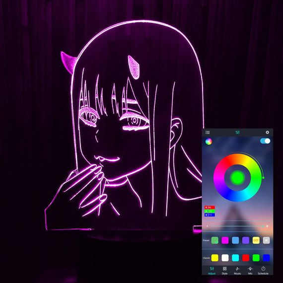 Акриловый светильник-ночник управление с телефона Зеро Ту tty-n000769