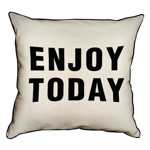 Подушка з мішковини Enjoy today 45x45 см (45PHB_URB005)