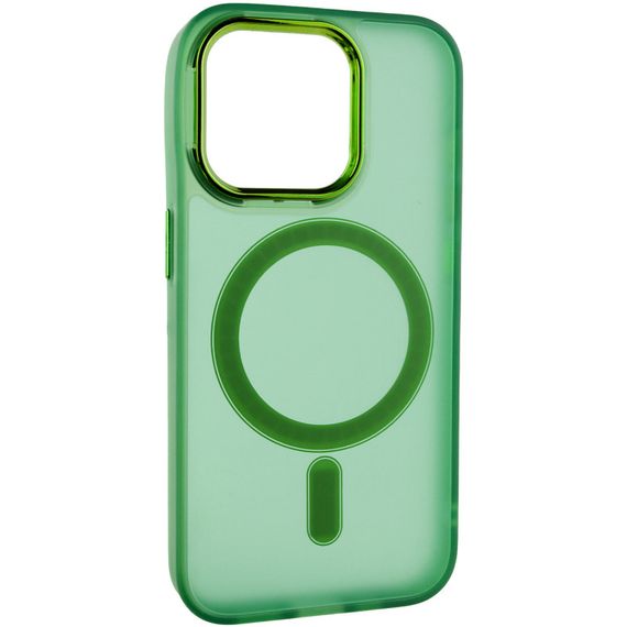 Чехол TPU+PC Lily with MagSafe для Apple iPhone 15 Pro (6.1") Army Green | Зображення 1