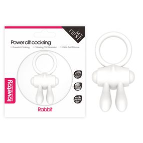 Ерекційне кільце - Power Clit Cockring Rabbit White