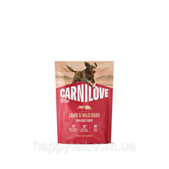 Сухий корм для активних собак Carnilove Active Lamb & Wild Boar 1.5 кг (ягня та дикий кабан беззерновий)