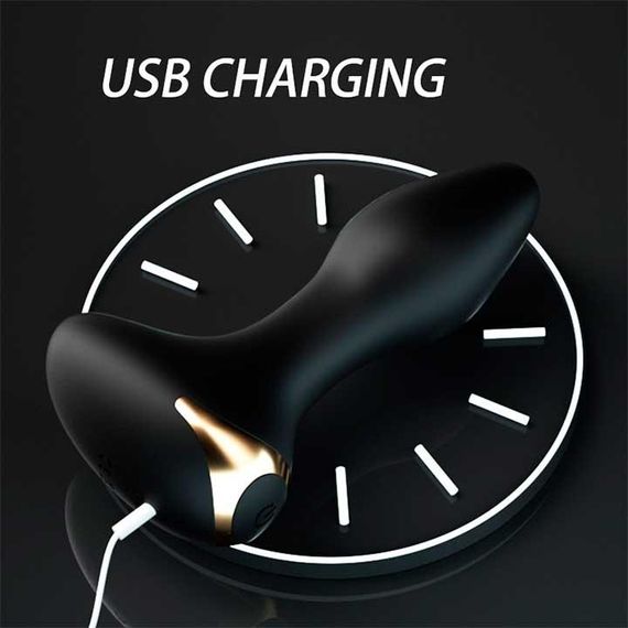 Анальная пробка с вибрацией LILO USB - Чёрный - 13*3 см - Анальные игрушки | Зображення 2