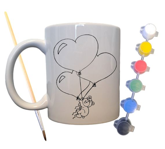 Набір для творчості кружка розмальовка День народження 330 мл біла (КР0062) | Зображення 1