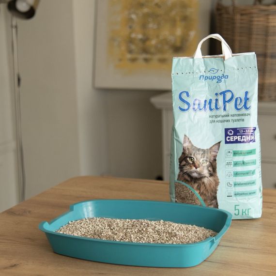 Наповнювач Природа Sani Pet для котячого туалету бентонітовий середня гранула 5 кг | Зображення 3