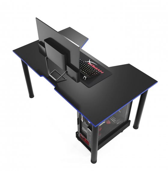Стол компьютерный ZEUS GAMER-3 черныйсиний | Зображення 3