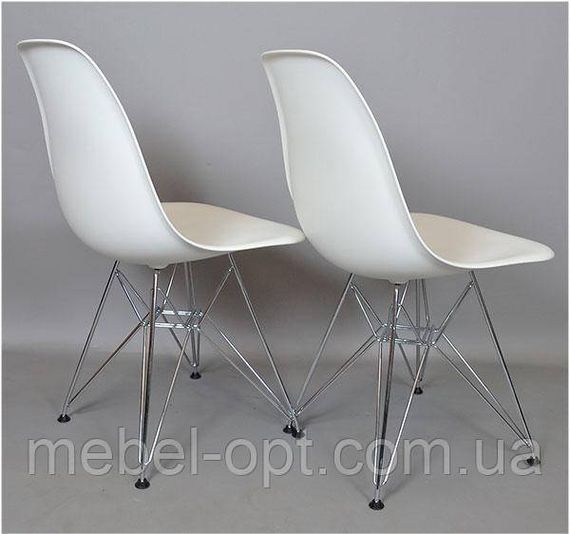 Стілець Eames DSR Chair золотистий пластик, хромовані ноги, дизайн Charles & Ray Eames | Зображення 6