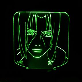 Акриловый светильник-ночник Учиха Итачи 5 зеленый tty-n001606