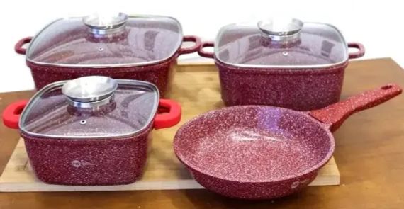 Набір посуду Bellmax Cookware Set BM-132 RED
