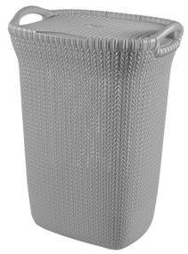 Кошик для білизни пластиковий Curver Knit 57 л 03676 світло-сірий, міцний і зручний