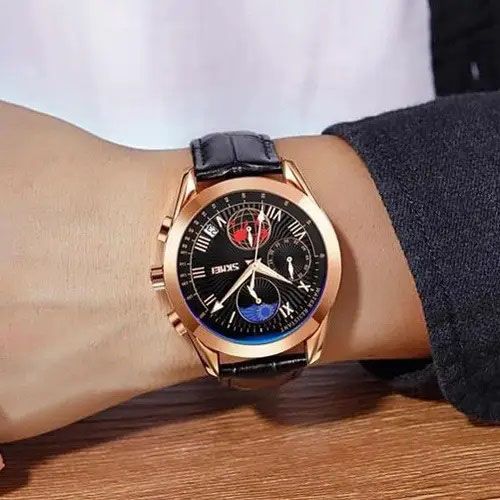 Часы наручные мужские SKMEI 9236RGBK, оригинальные мужские часы, модные мужские часы круглые | Зображення 3