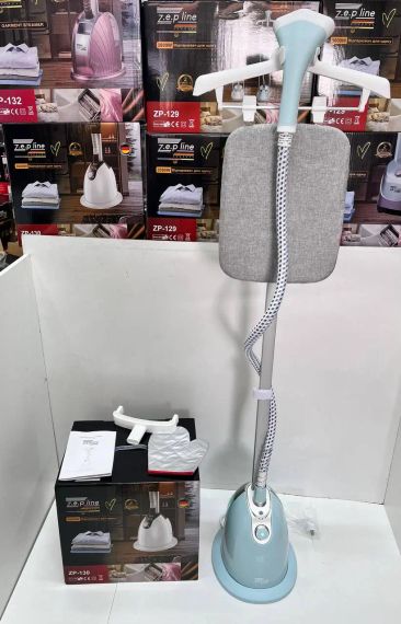 Блакитний Відпарювач вертикальний для одягу зі стійкою Zepline ZP-130 3000W | Зображення 2