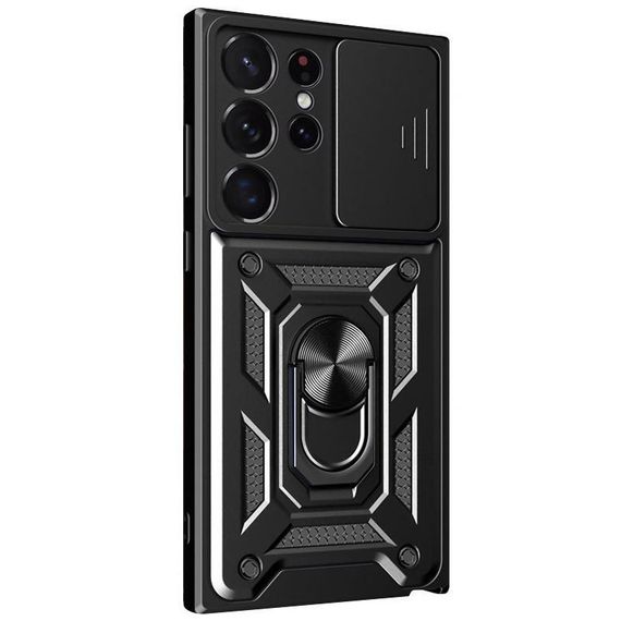Чохол Ummi Camshield Serge Ring для Samsung Galaxy S21 Ultra Чорний