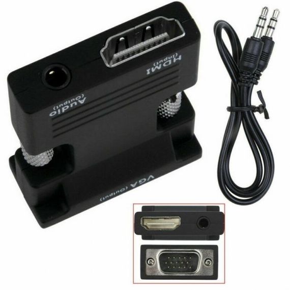 Конвертер з HDMI на VGA OUT Black
