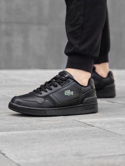 Демісезонні кросівки Lacoste натуральна шкіра + текстиль колір чорний | Зображення 3