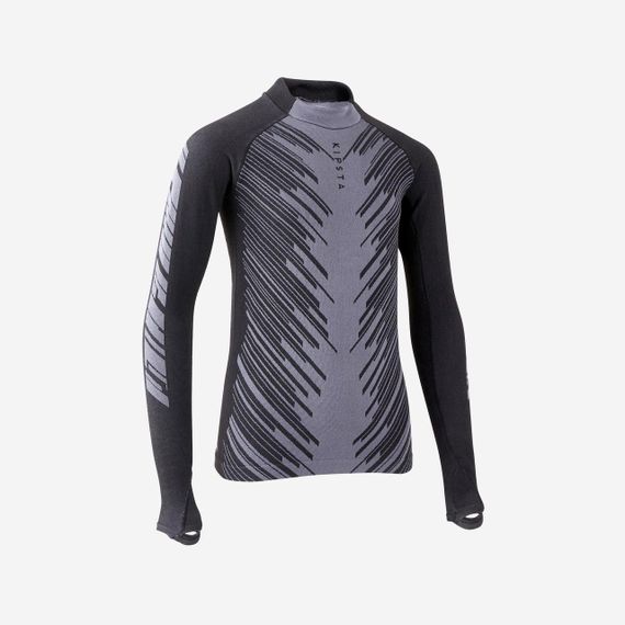 Термофутболка дитяча Keepwarm 900 для футболу темно-сіра - 113-122 см - 5-6 р