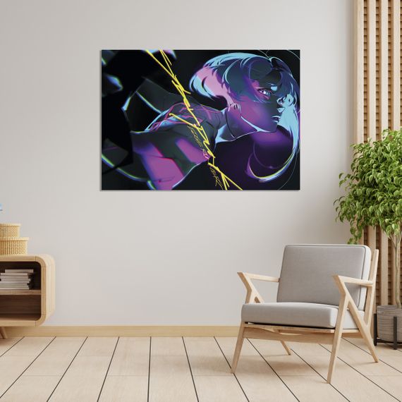 Плакат-постер з принтом Кавун Cyberpunk Edgerunners Кіберпанк Lucy Люсі, що біжать по краю, темний арт А1 ПЛ000752(A1)