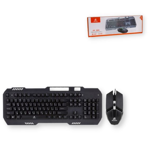 Клавиатура и мышь JEQANG JK-968 USB кабель 1,4 м подсветка черный (ЦЦУ-00033924_411)