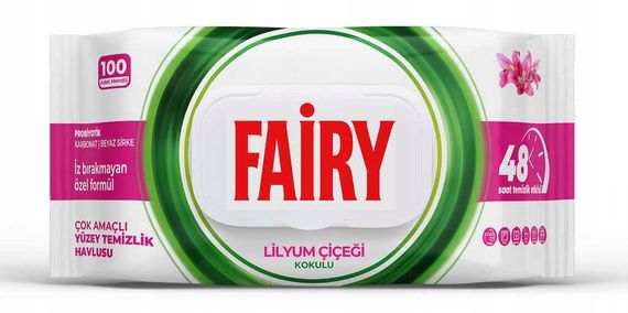 Серветки для прибирання 100шт багатофункціональні Fairy лілія