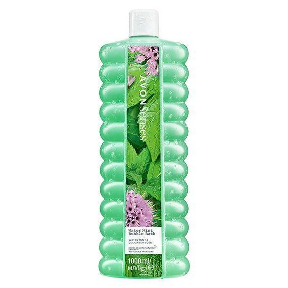 Піна для ванни Avon Senses «М’ятна свіжість» 1000 мл — освіжаюча піна з ароматом м’яти та огірка