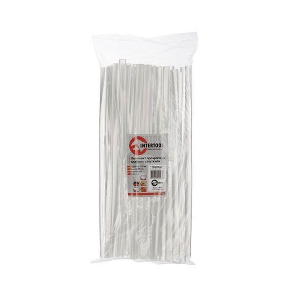 Комплект стрижнів клейових прозорих 11,2*300 мм, 1 кг INTERTOOL RT-1026