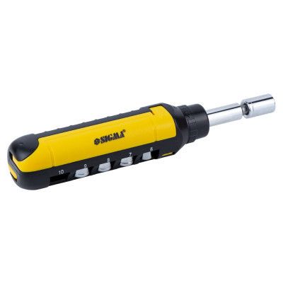 Отвертка Sigma с реверсом + насадки торцевые и биты 1/4" 13шт CrV (4001931) | Зображення 7