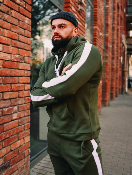 Костюм Лампас Зима хаки-белый XL | Зображення 1