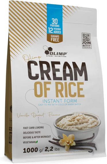 Рисовый пудинг Olimp Cream of rice 1000 г, ваниль