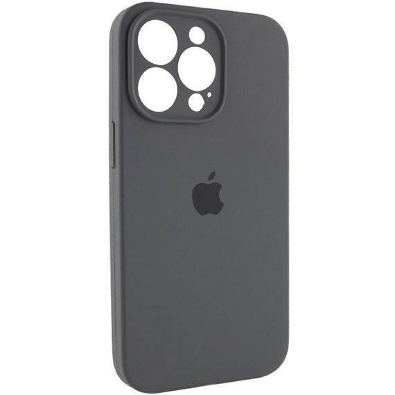 Чехол Silicone Case Full Camera Protective (AA) для Apple iPhone 14 Pro (6.1") Серый / Dark Gray | Зображення 1
