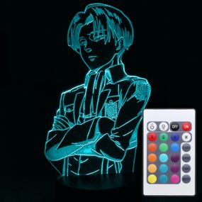 Акриловий світильник-нічник з пультом 16 кольорів Леві Акерман (Levi Ackerman) tty-n000361