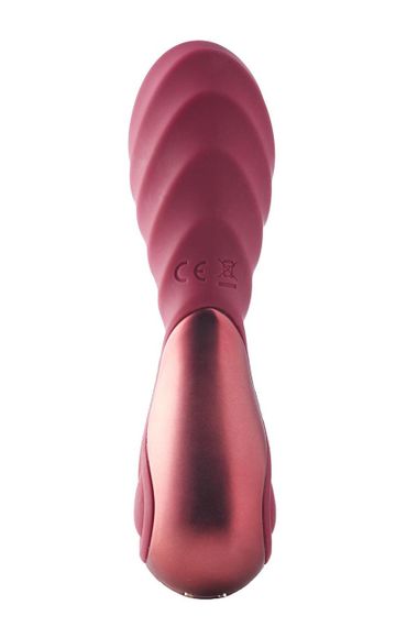 Мини вибратор рельефный Dream Toys Dinky Mini Vibrator Jody F бордовый, 12 см х 3.2 см Sex Aura | Зображення 3