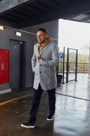 Пальто серый S M | Зображення 4