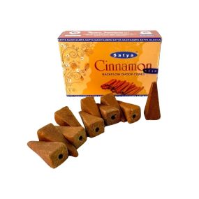 Аромаконуси зворотного потоку Кориця  Cinnamon 10 конусів Satya 8904234413723