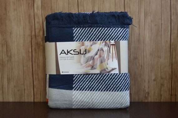 Плед Aksu 180×220 см. Layka Mavi