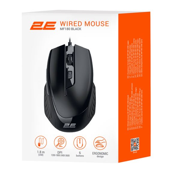 Мишка 2E MF180 USB Black (2E-MF180UB) | Зображення 2